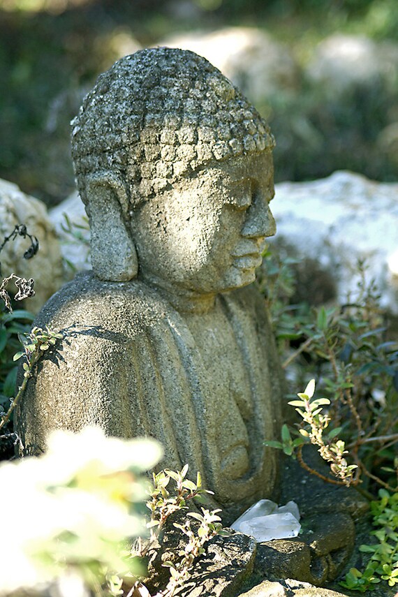 Buddha With Crystals (5" x 7" photographic greeting card - blank inside/with envelope)