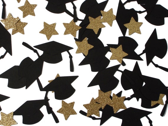 50 Graduation Confetti Graduation Cap and Stars Confetti