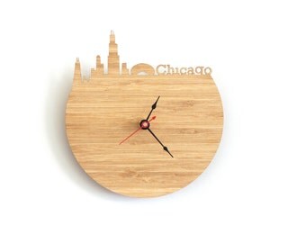 Chicago Clock - Wall clock - Cloud Gate - Victory Monument - Illinois