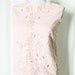Vintage 60s Mini Dress XS Pink Linen Ombre Embroidered Shift