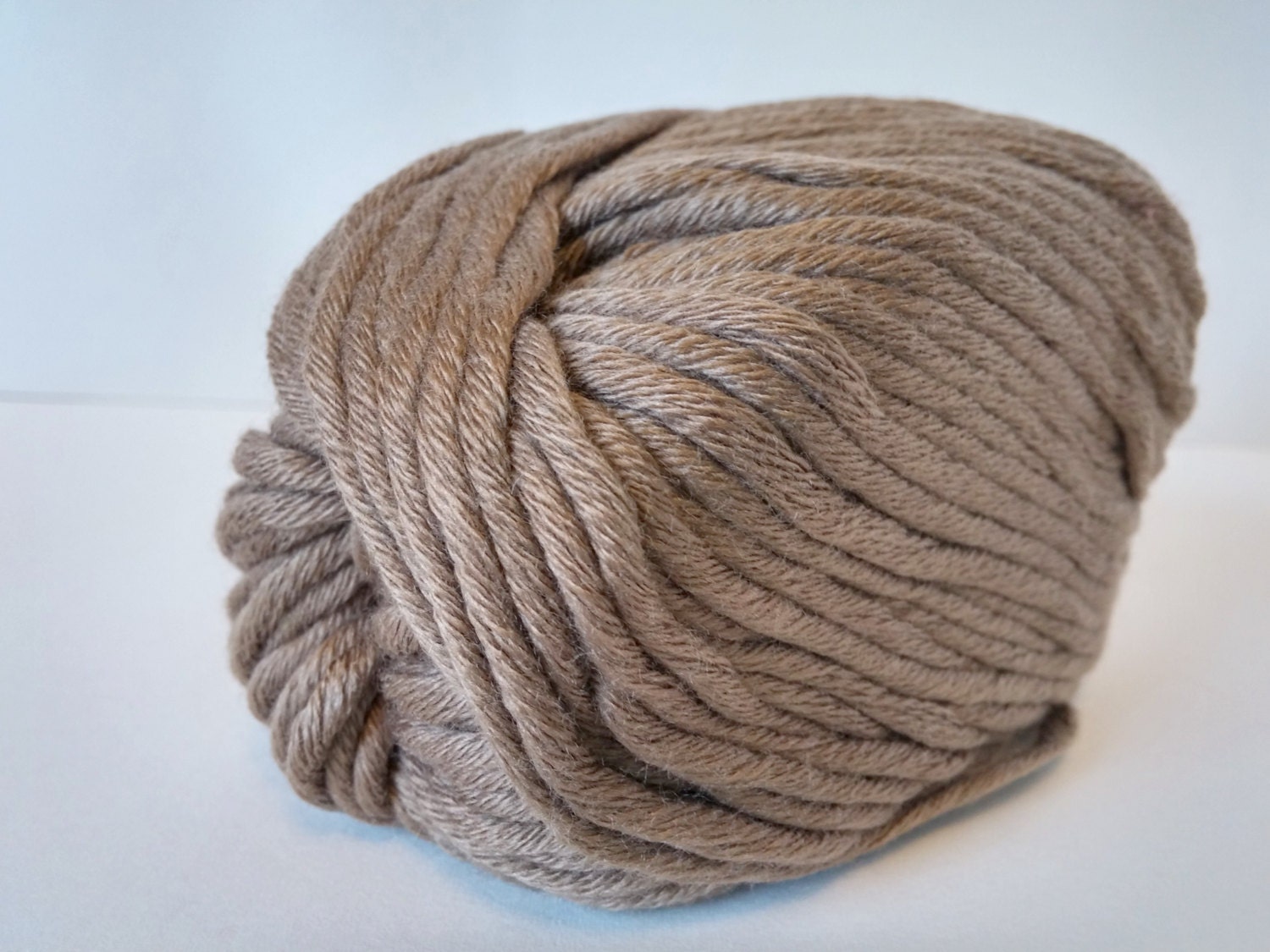 Mocha Brown Super Bulky Cotton Yarn Y27 by TheSteadyHand on Etsy
