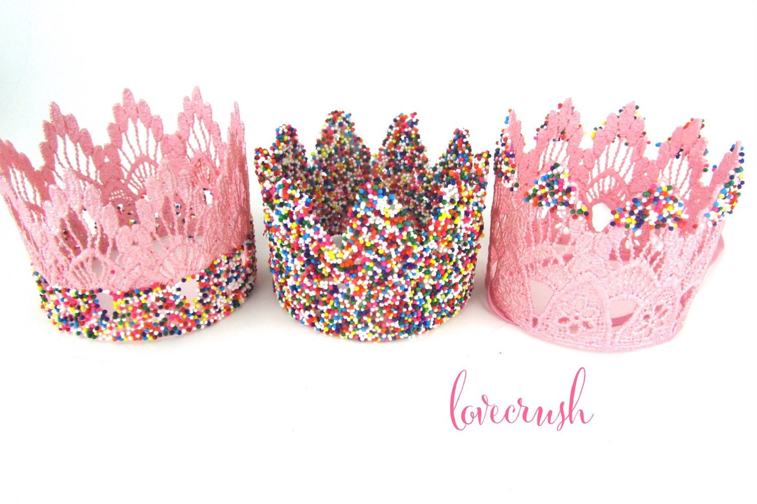 Sprinkle Candy Crowns Rainbow mini birthday crown cake