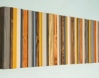 Reclaimed Wood Art, Modern office decor, reclaimed wood wall art sculpture, costomize