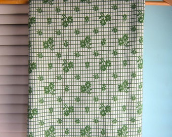 Shamrock Green Polyester Knit Fabric, Shamrock Fabric - Green Clover Fabric, Retro Polyester Knit, 1970's Polyester Double Knit