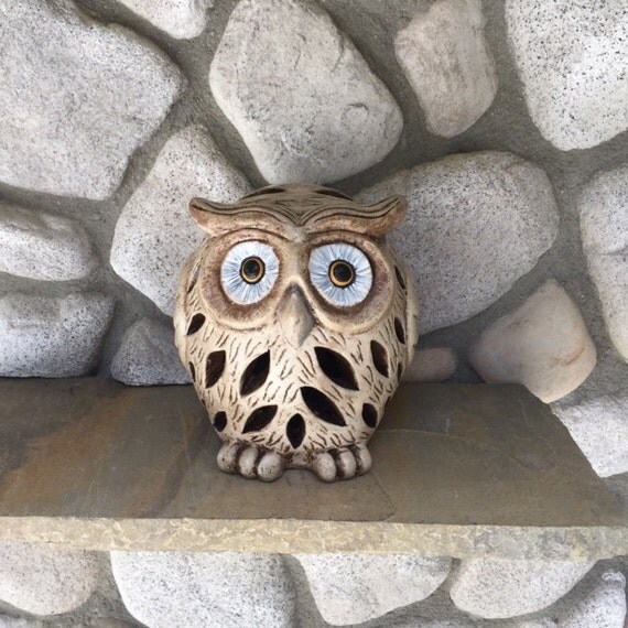 Owl Garden Statue FREE SHIPPING by BirdhousesByMichele on Etsy