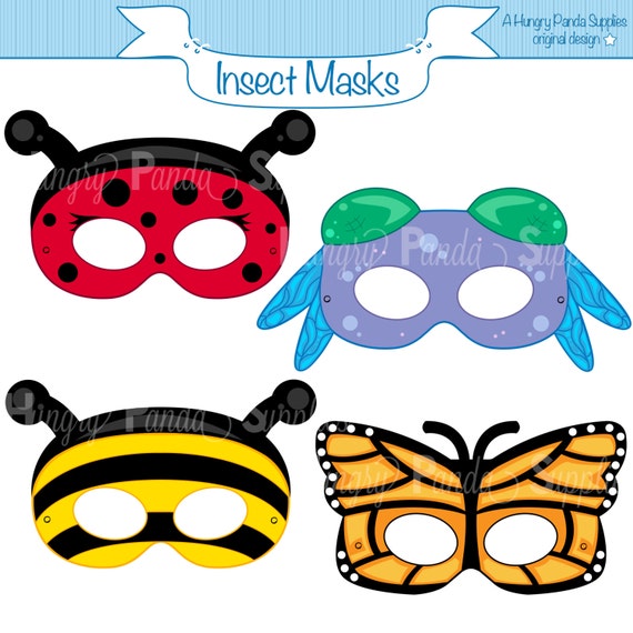 Insects Printable Masks Insect Ladybug Mask Bee Insects Printable Masks Insect Ladybug Mask Bee