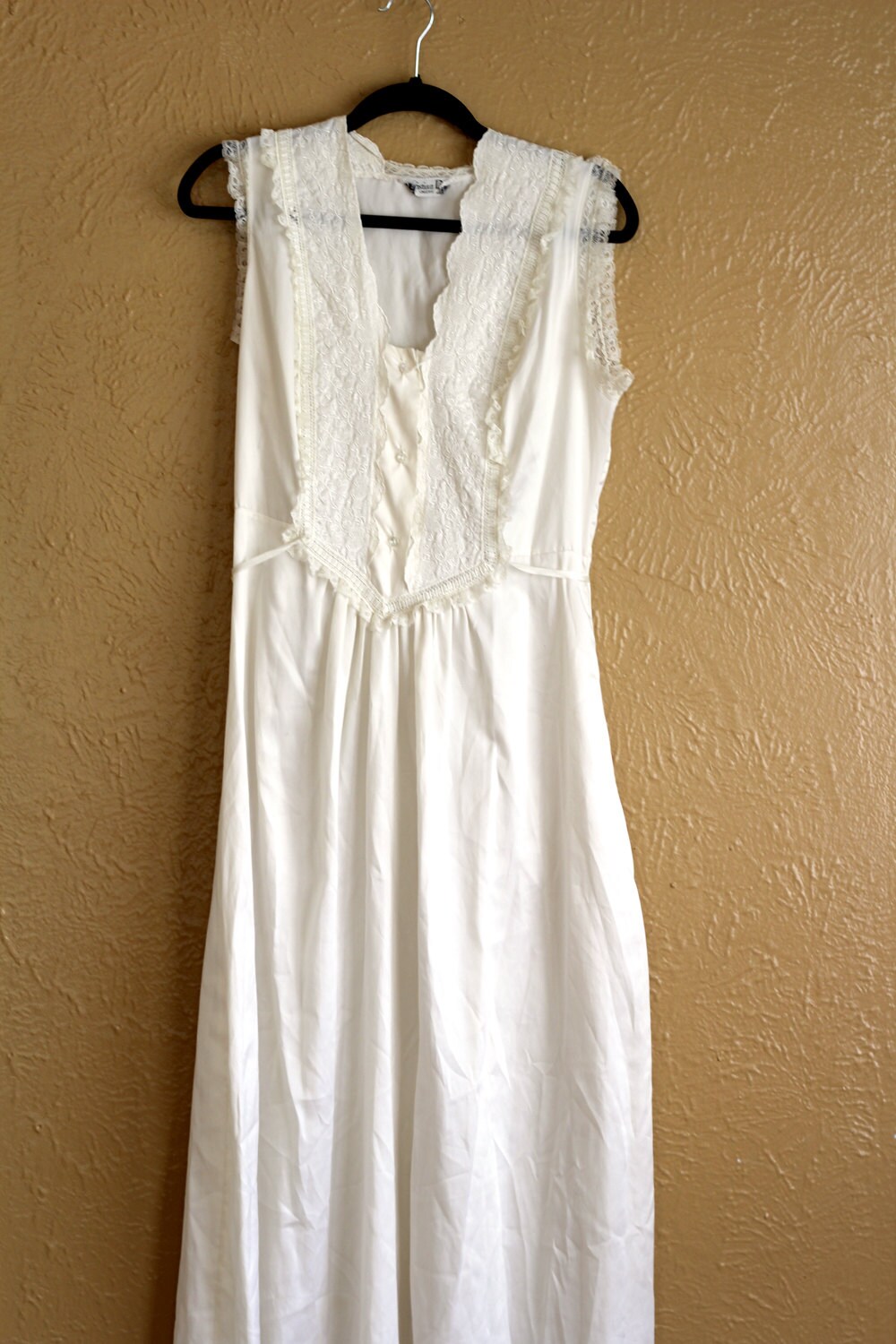 white linen night gown