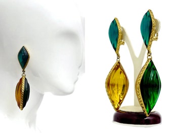 Vintage Runway Jean Louis Scherrer Gripoix Earrings