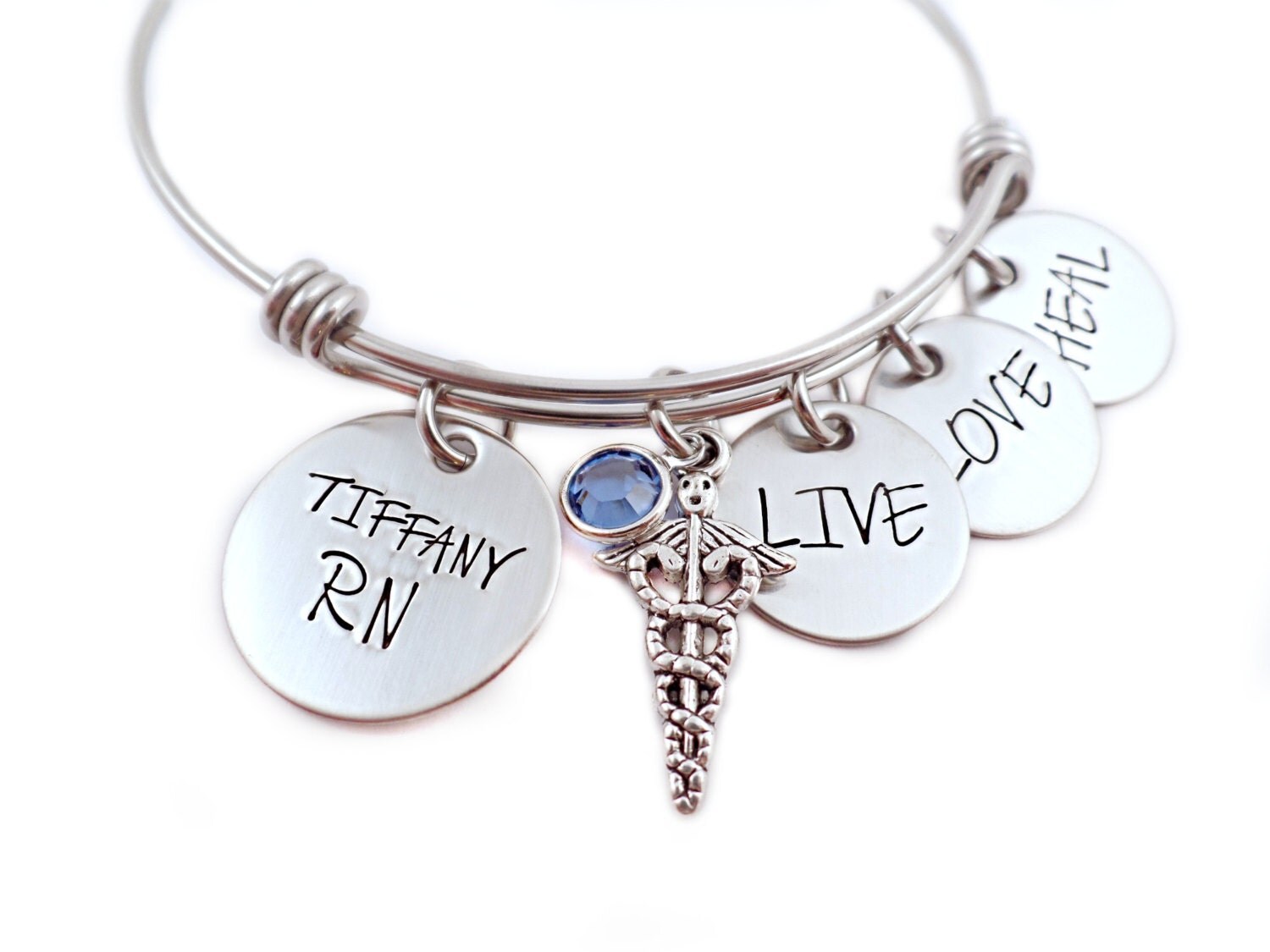 Personalized RN Nurse Bangle Bracelet Nurse Gift Nursing