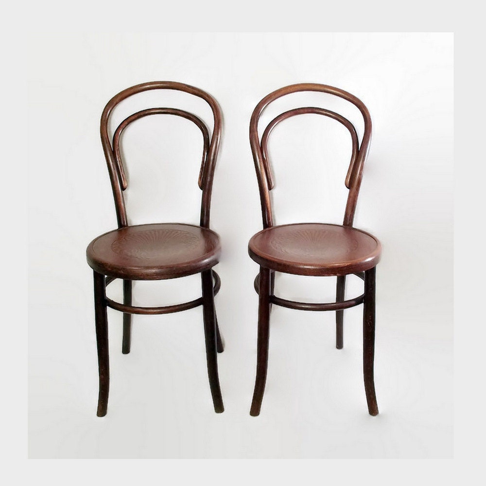 Antique Fischel Bentwood Chairs - Thonet - Cafe Bistro ...