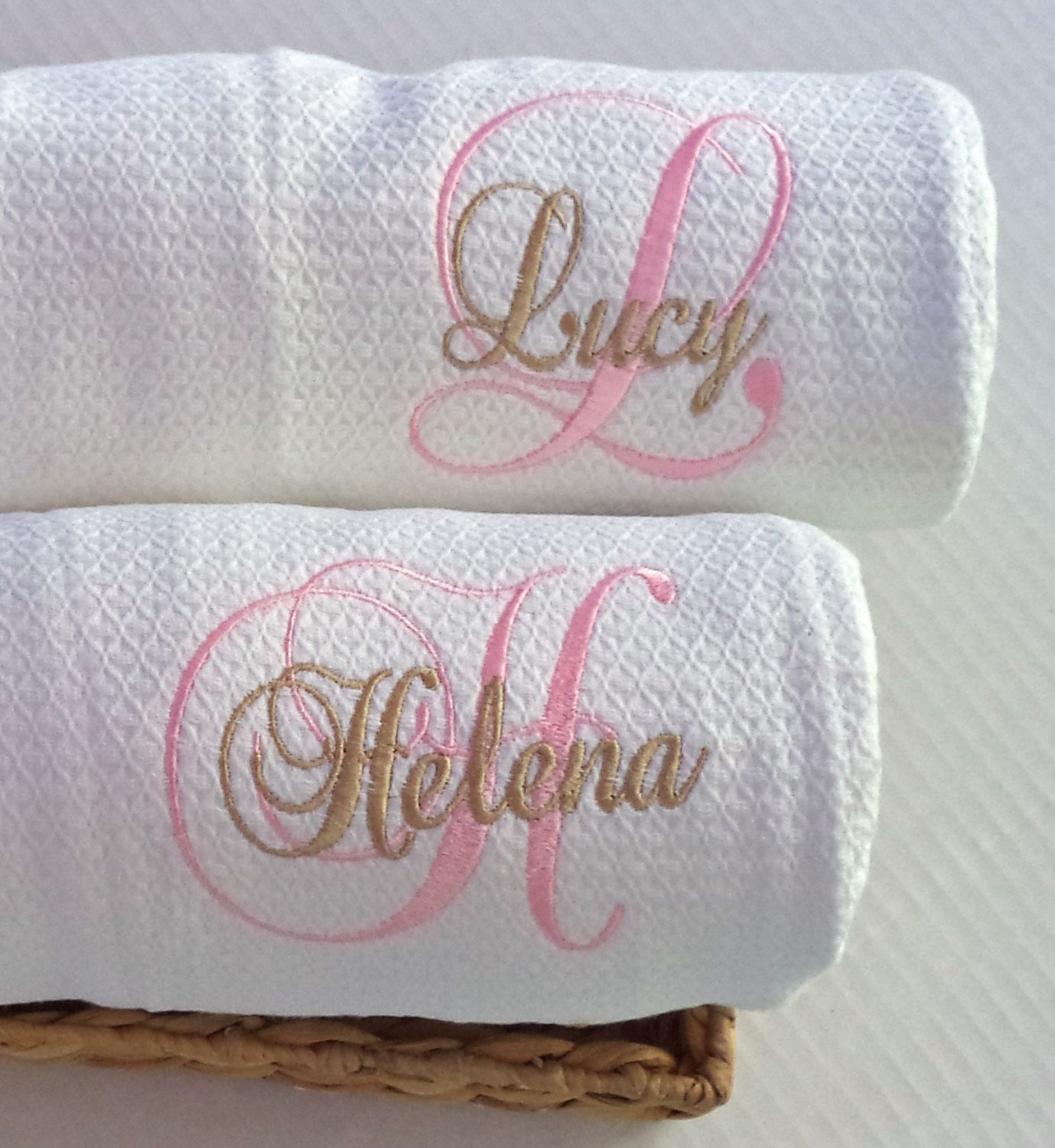 Flower Girl Robe with Embroidered Name or Monogram