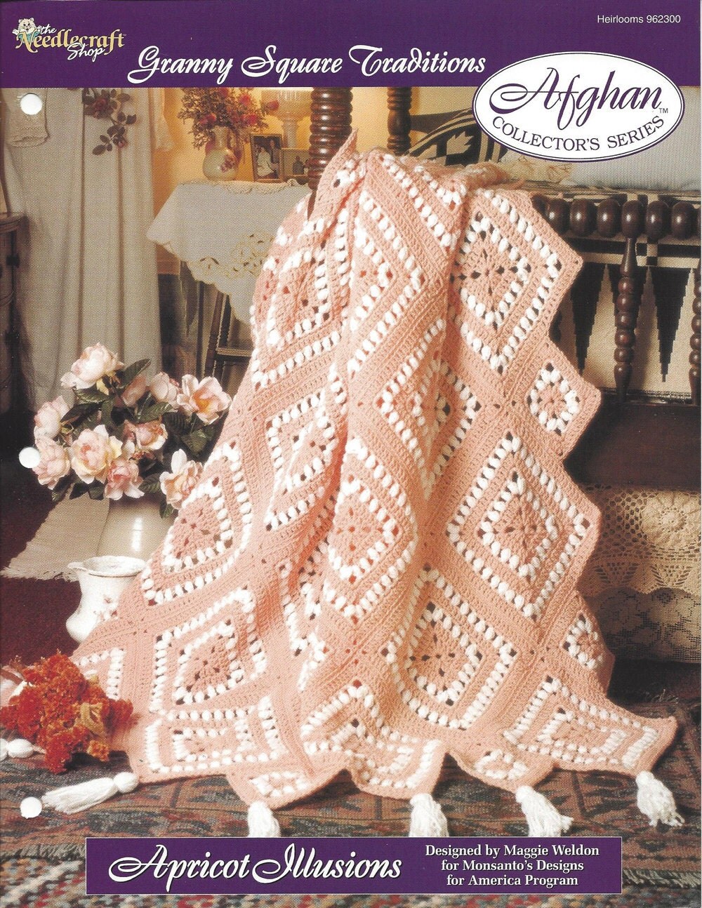Crochet Granny Square Diamond Afghan Pattern Home Decor