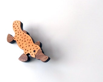 Platypus Brooch. Duck Billed Platypus Pin. Animal Jewellery. Animal Brooch. Australian Badge.