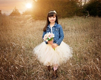 Flower Girl Skirt | Ivory Tutu Flower Girl Skirt | Ivory Tutu | Flower Girl Tutu | Wedding Tutu Skirt | Flower Girl Skirt