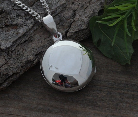 Butterfly Locket Necklace Vintage 925 Sterling Silver And