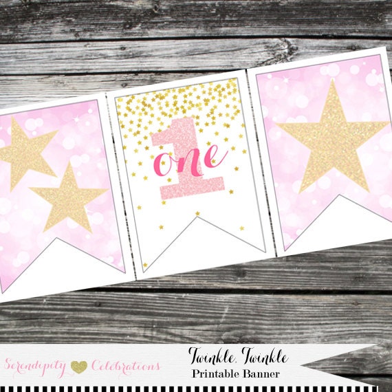 Instant Download: DIY Printable High Chair Banner Twinkle