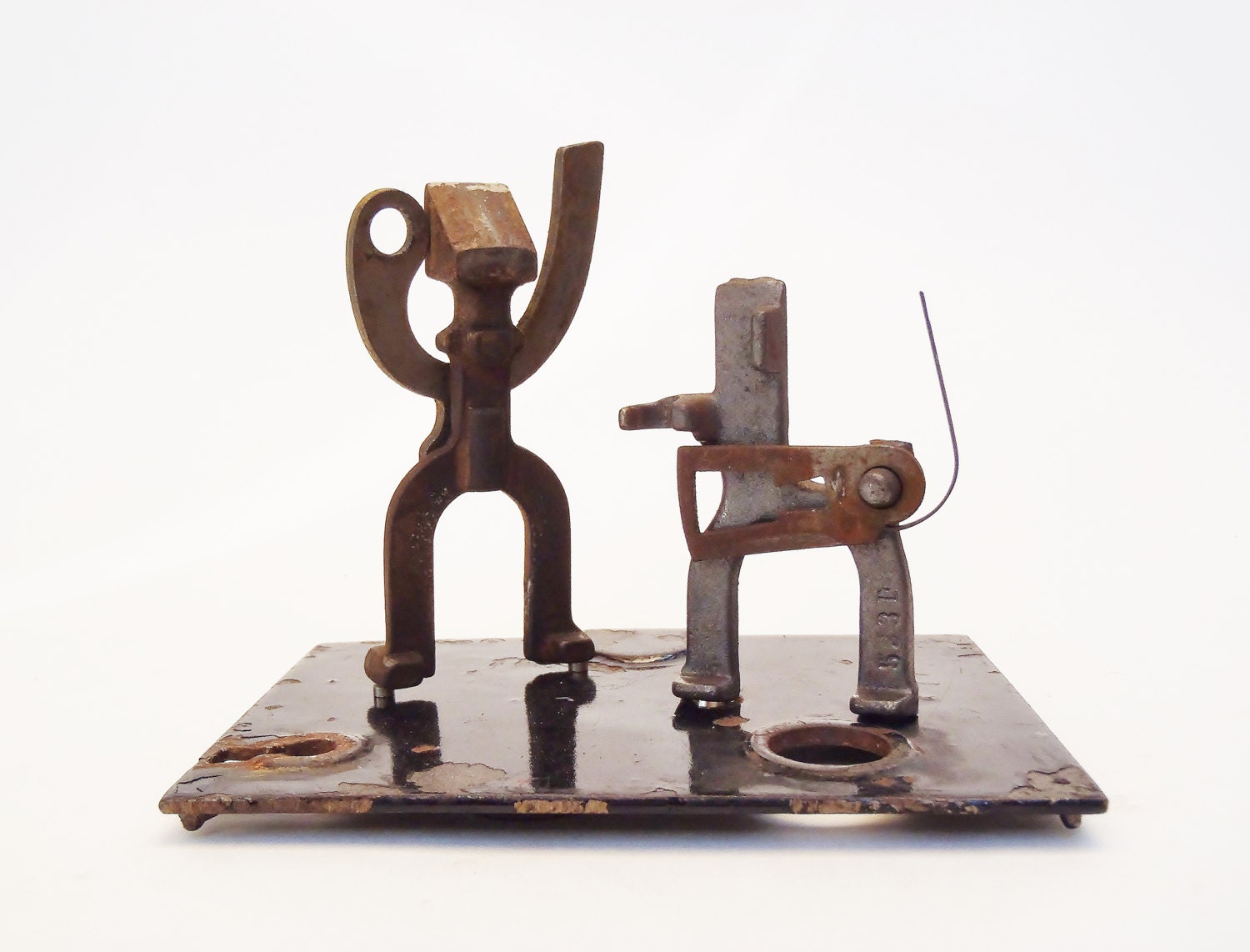 Desk Sculpture Upcycled Antique by goatandkettle on Etsy