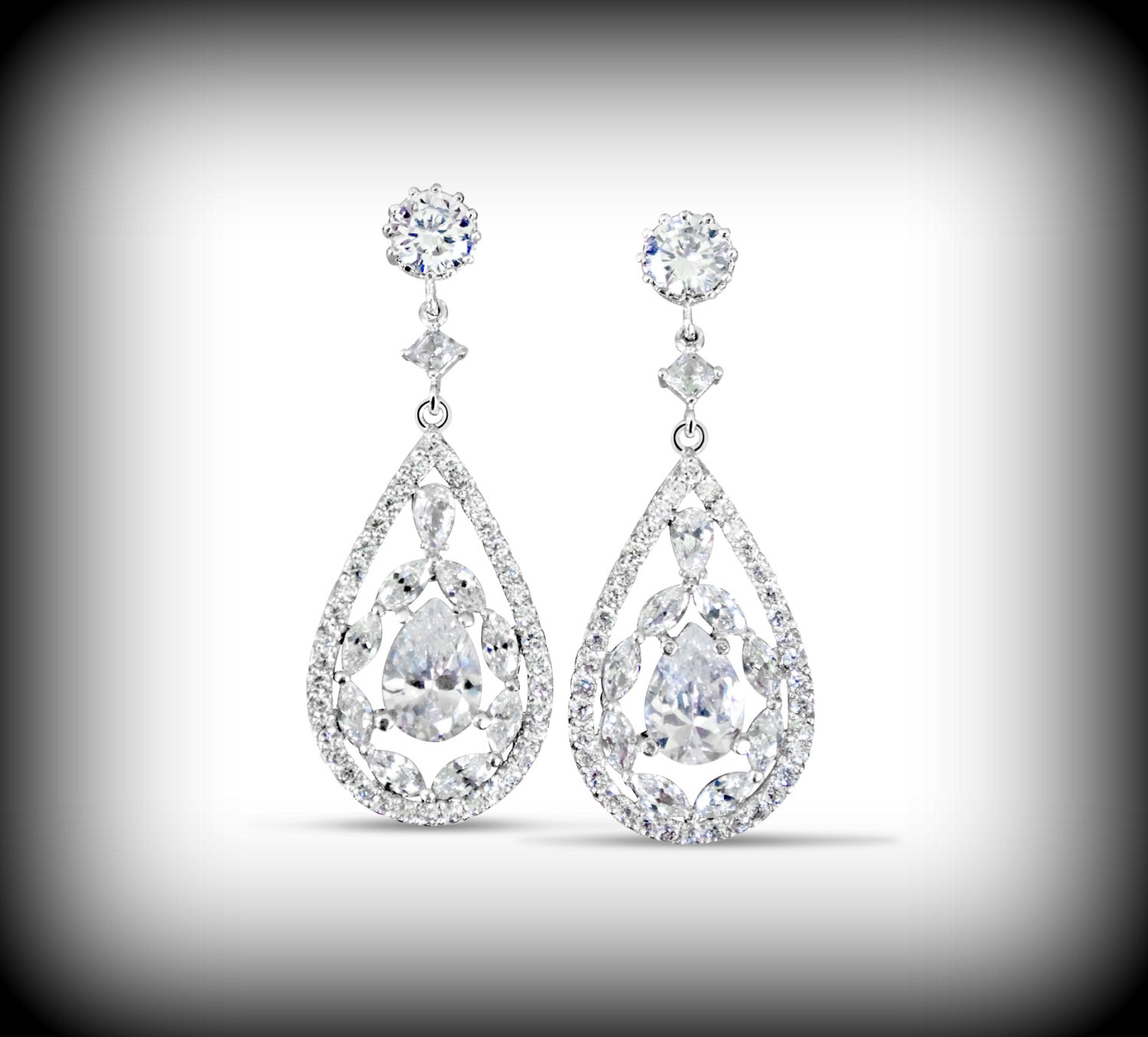 Crystal Chandelier Bridal Earrings Bridal Chandelier Earrings