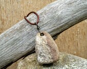 Long Boho Necklace, River Stone Necklace, Multicolored Stone, River Rock Pendant, Natural Necklace, Yoga Meditation Pendant,