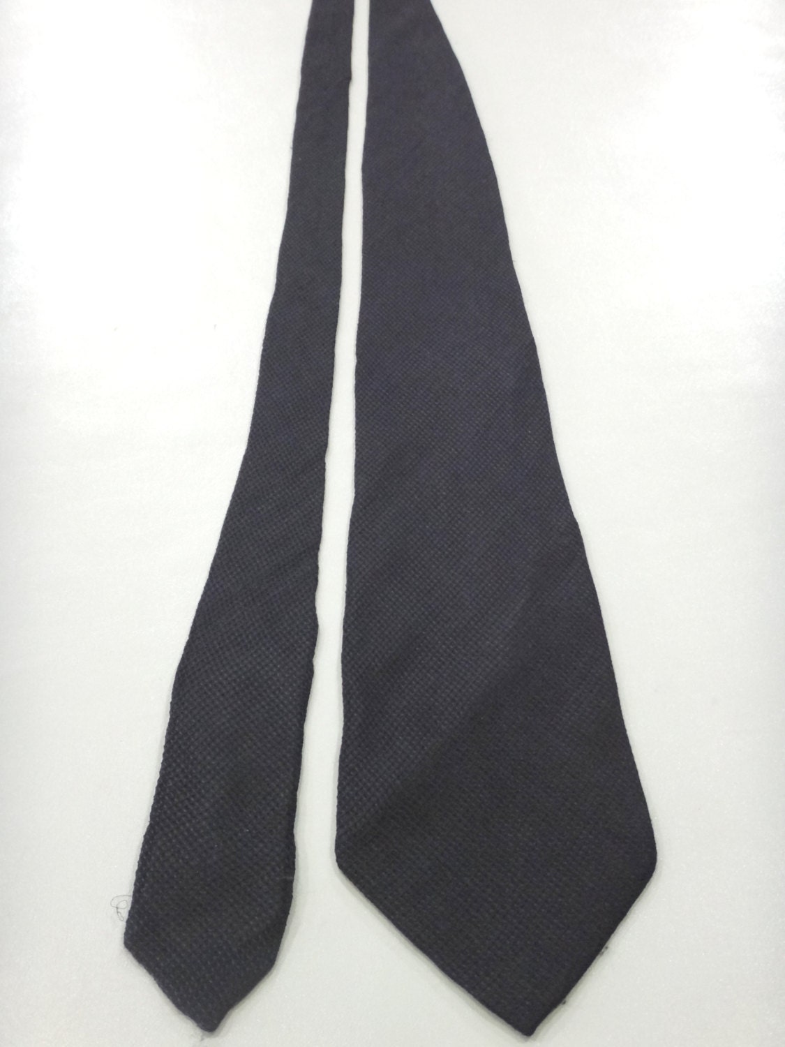KRIZIA Solid Fade Black Silk Necktie G Haute Juice