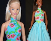 My Size BARBIE Doll, Frozen ELSA & ANNA Aqua Stripes Dress My Size BARBIE Doll, Frozen ELSA & ANNA Aqua Stripes Dress