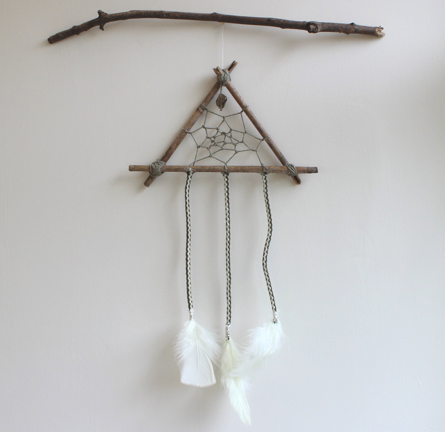Triangle Dream Catcher Bohemian Wall Hanging by MakingThingsHappen