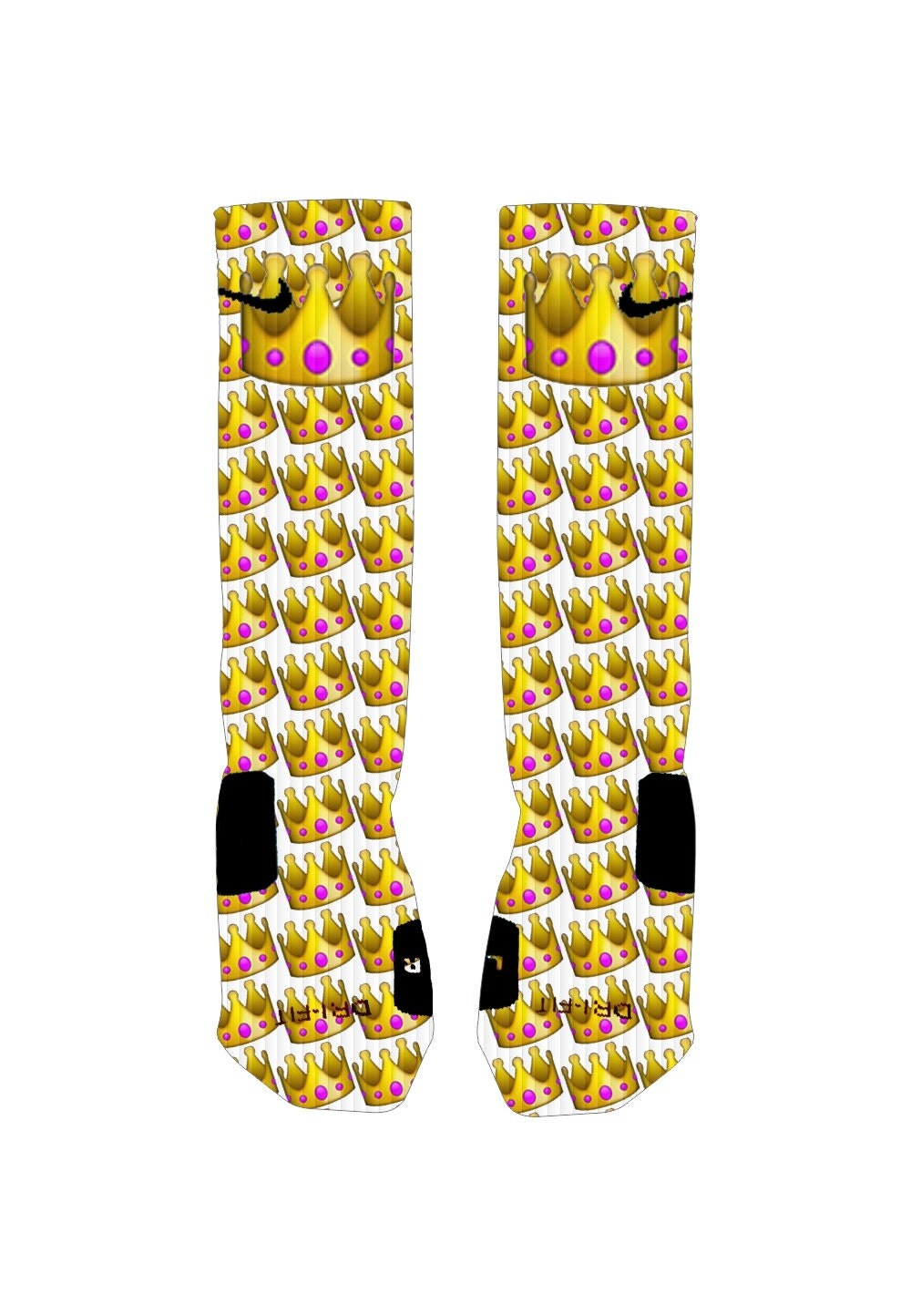 Emoji Crown Socks Custom Nike Elite Socks Instagram Socks