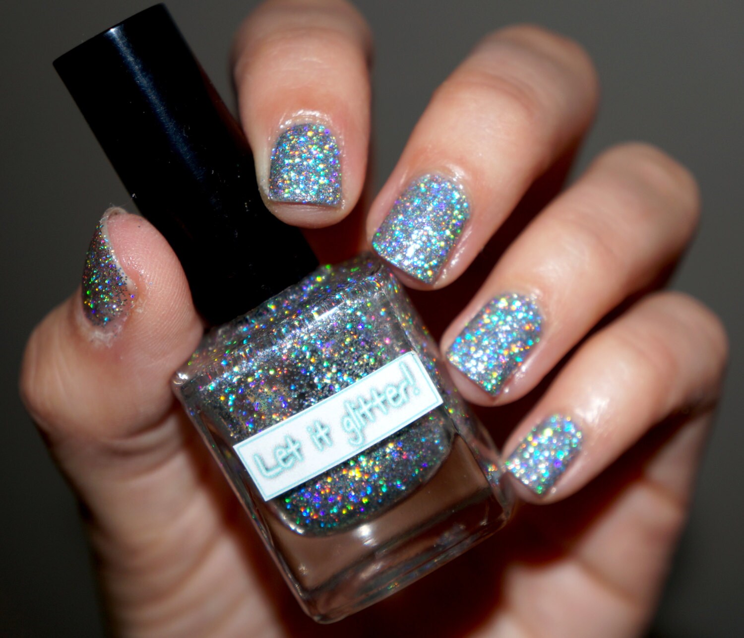 Holographic glitter nail polish Be Brilliant