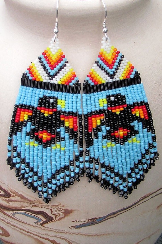 Native American style Thunderbird Dangle Earrings