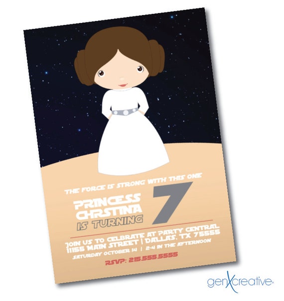 Princess Leia Party Invitations 4