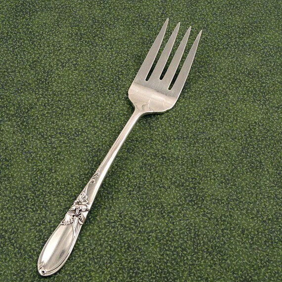 Large Cold Meat Serving Fork Oneida Community by CraftySilver