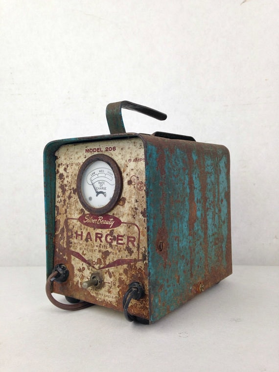 Vintage 1950s Automotive Battery Charger Silver Beauty Model