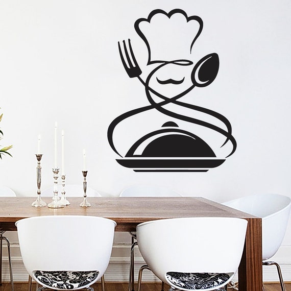 Wall Decals Flatware Chef Decal Vinyl Sticker Home Decor