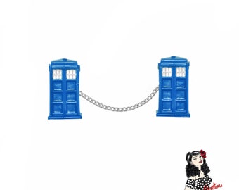Dr Who TARDIS Sweater Guard Clips - Comic Series