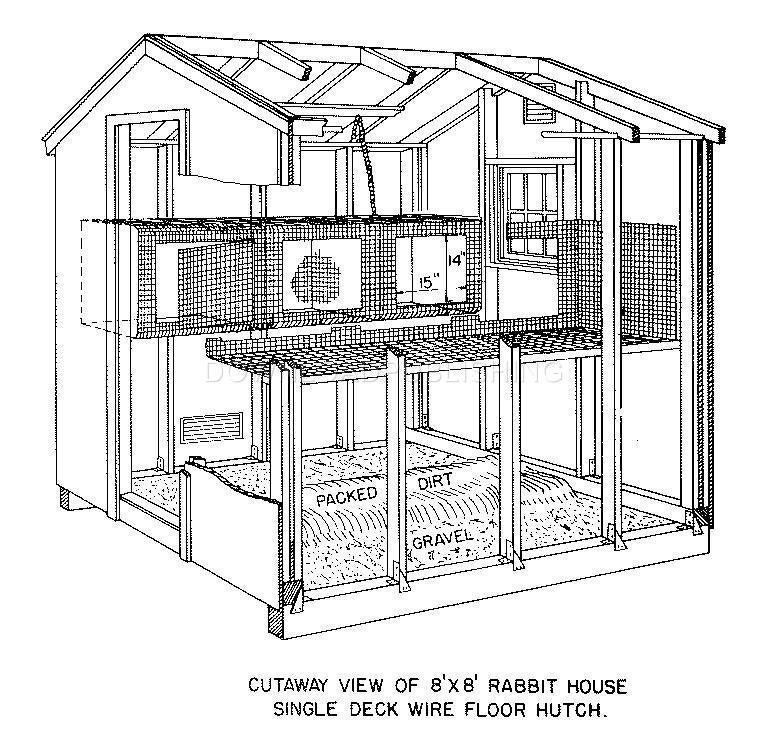 RABBIT BARN BLUEPRINTS Plans House Hutch by DownloadPublishing