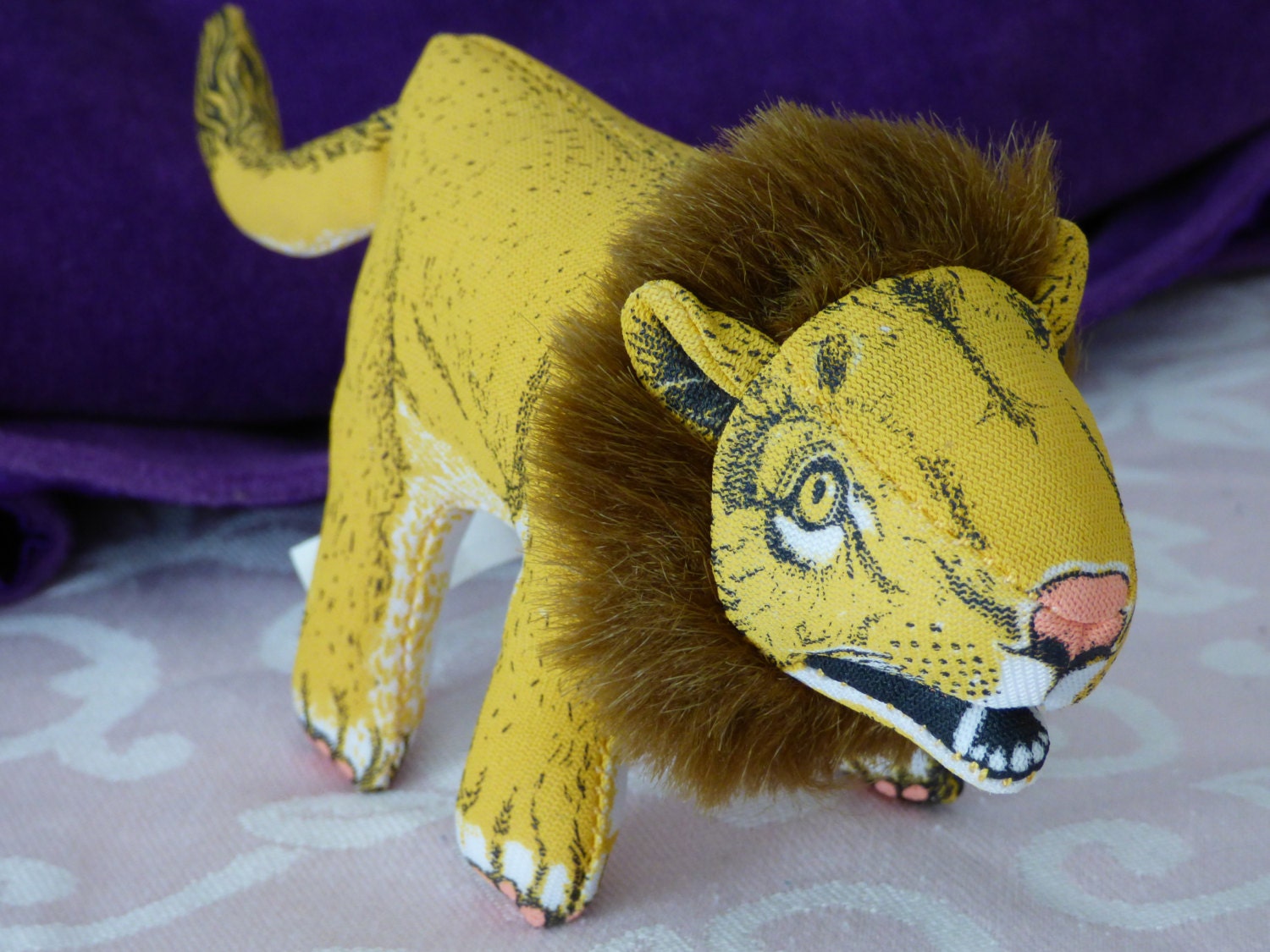 vintage lion stuffed animal