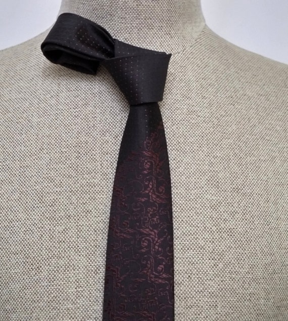 Tie Black Tie Men's Necktie Black Cravat SL463 by PeraTime