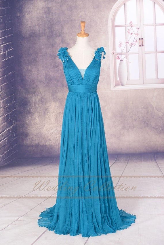 Marine Blue Prom DressSexy Party Dress by Weddingcollection