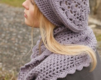 Handmade crochet hat, wool beret, winter hat, winter beret, knitted beret, wool scarf.