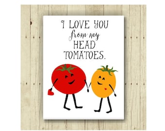 I Love You Magnet, Funny Magent, Refrigerator Magnet, Tomato Pun, Cute Fridge Magnet, Gifts Under 10, Small Gift, Funny Pun, Gift Magnet