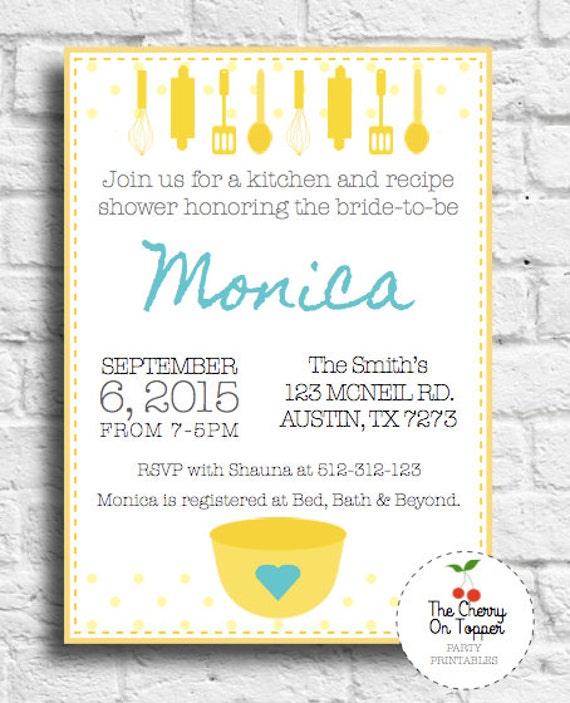 Cooking Invitation Wording 4