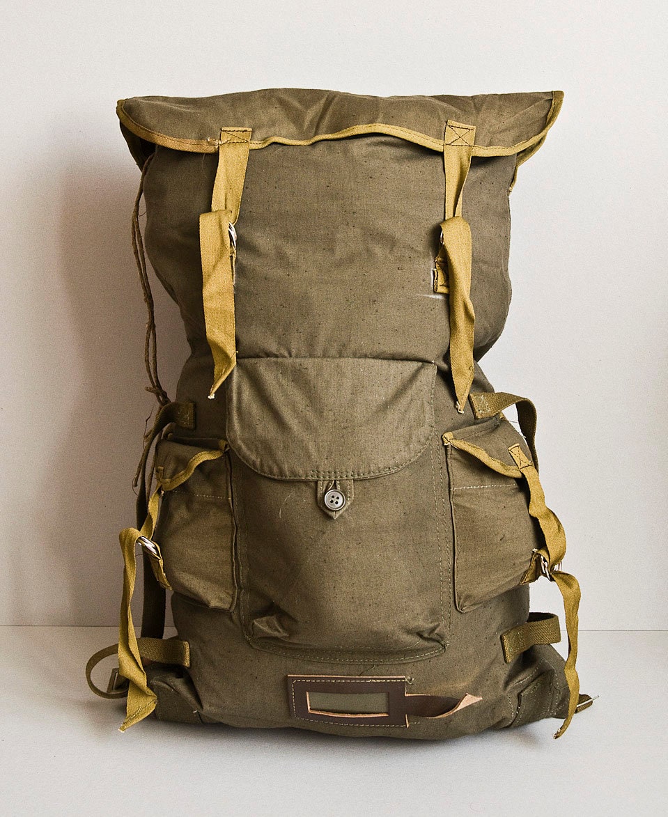 Soviet military canvas backpack Army backpack Vintage bag