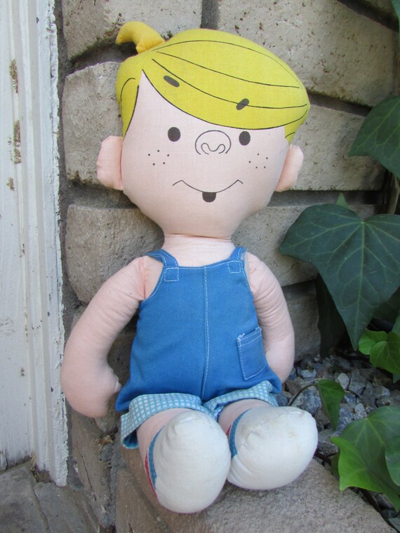 Vintage 1976 Dennis the Menace Cloth Doll by ViewObscura on Etsy
