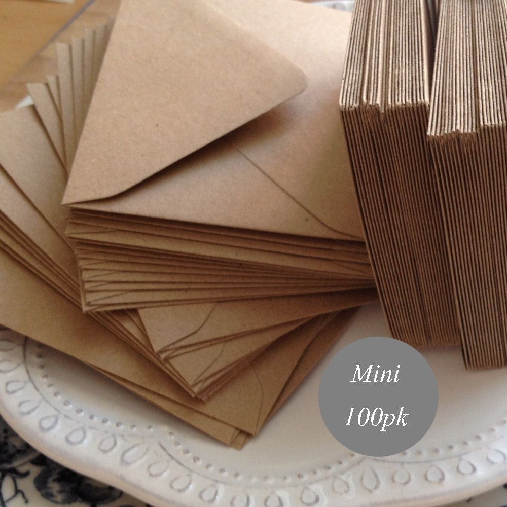 Mini Envelopes Gift Card Envelopes Bulk 100pk by