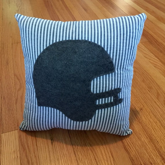 Varsity Football Helmet Pillow by monsteranddot on Etsy