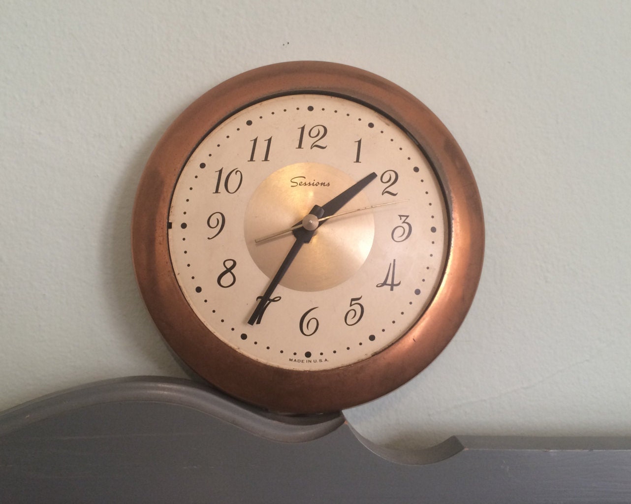 Vintage Copper Sessions Wall Clock by HobAndNail on Etsy