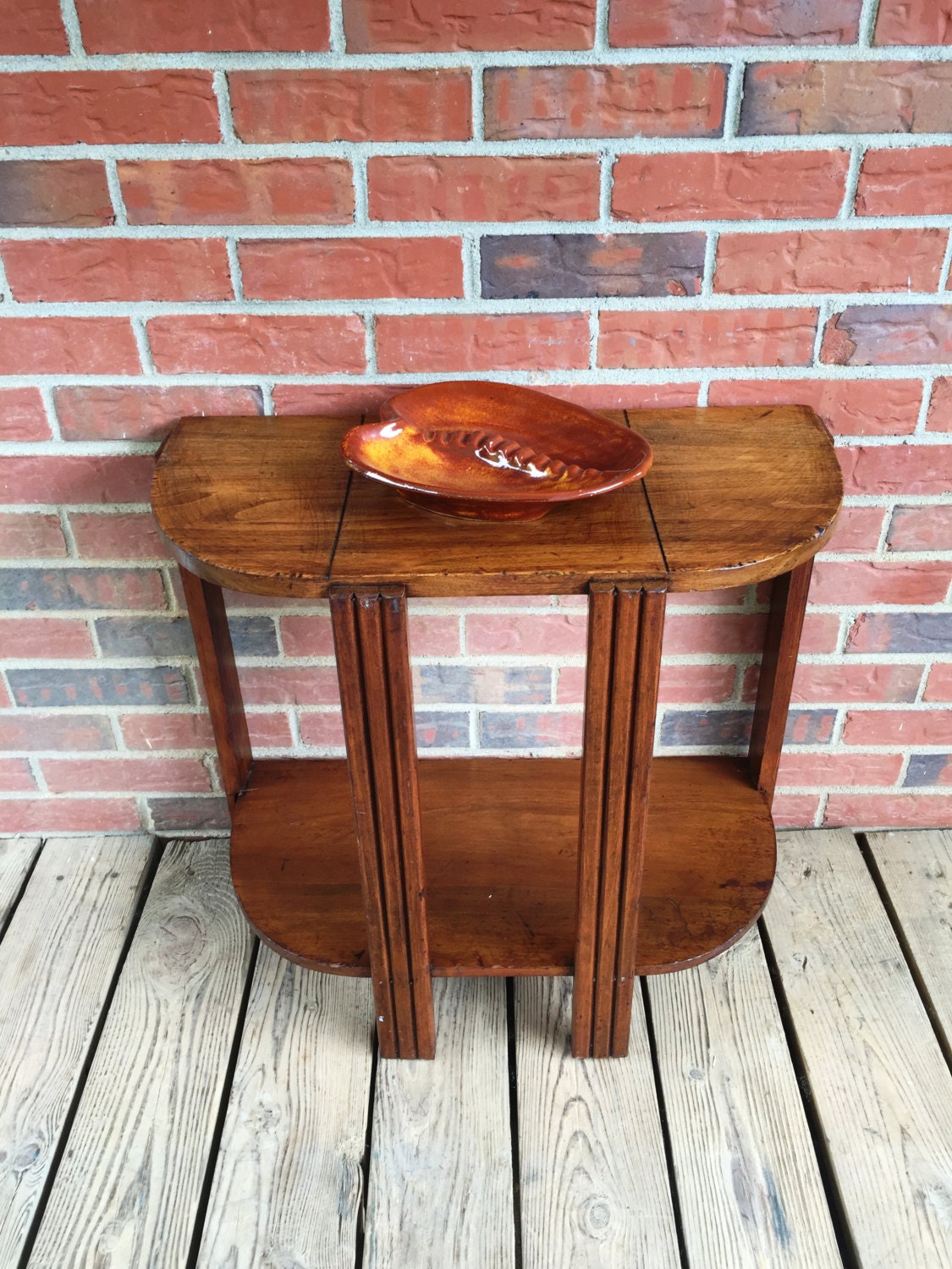 Vintage Solid Wood Rustic Side End Table Haute Juice