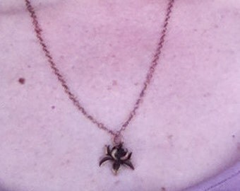 Antique Copper Lotus Necklace for Yogis and Those Who Love Zen
