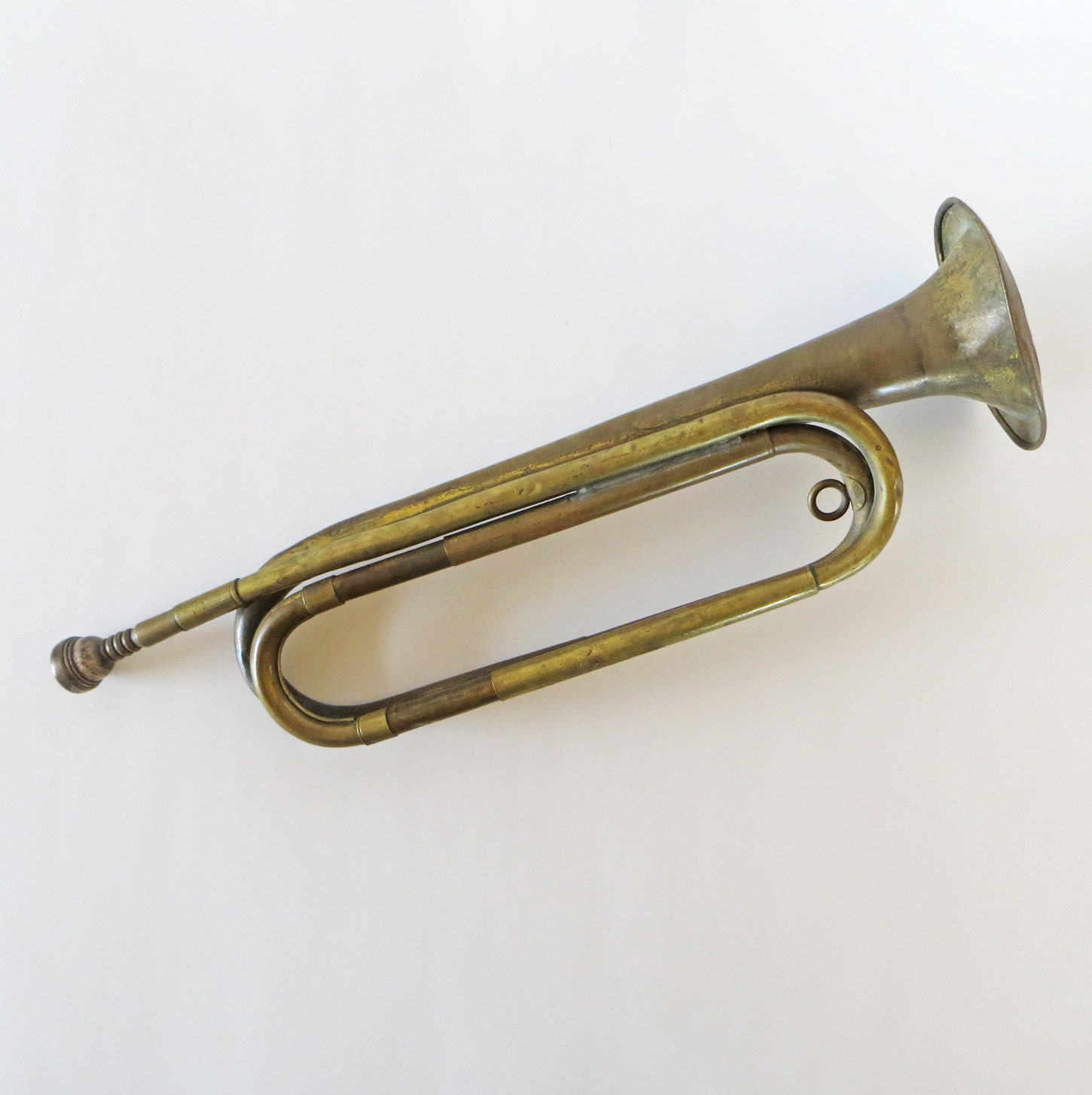 Vintage Brass Horn US Military Horn Grover by aVintageCollective