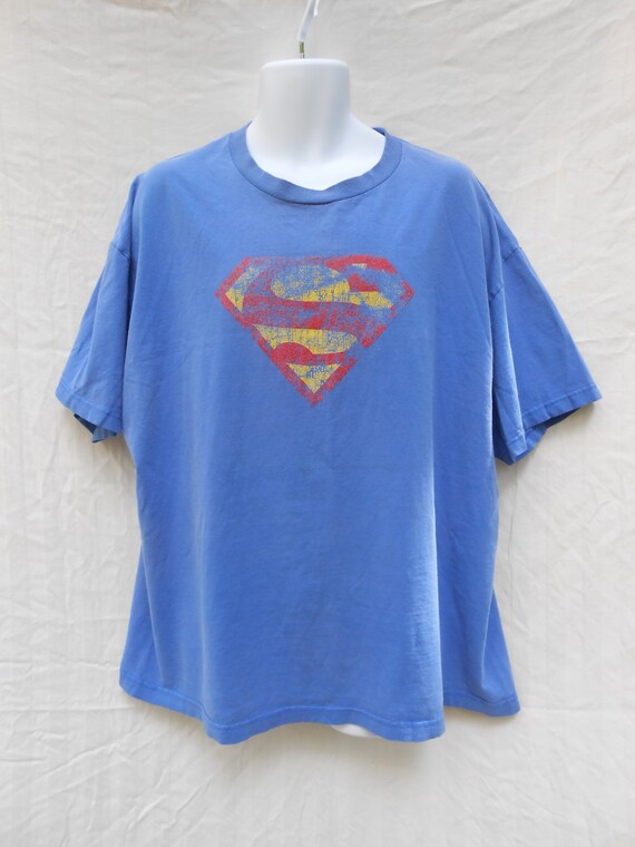 faded superman t shirt